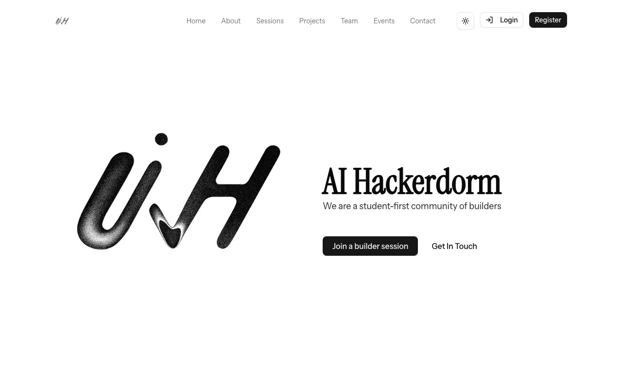AI Hackerdorm website preview