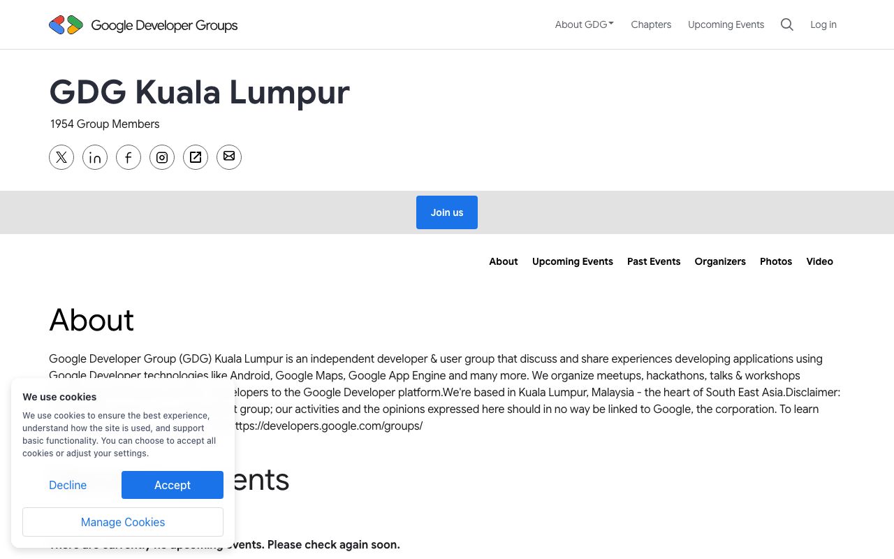 GDG Kuala Lumpur website preview