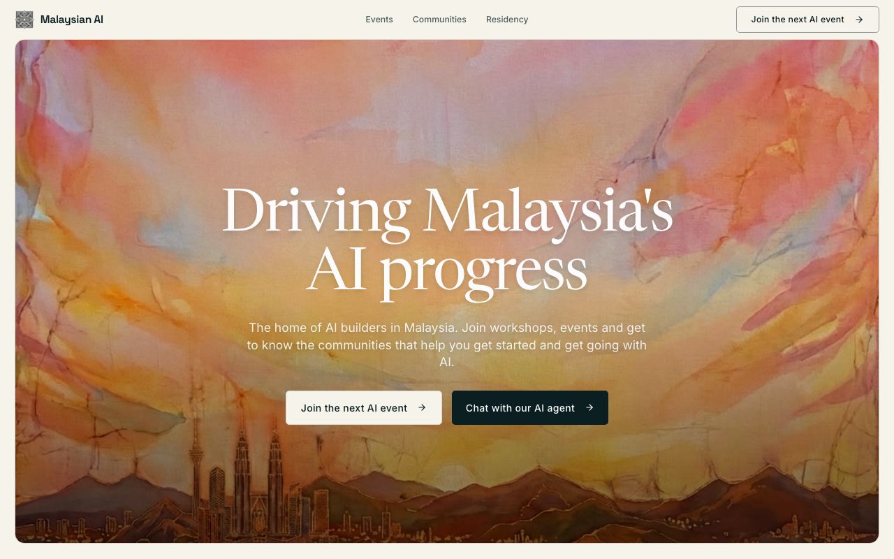 Malaysian AI Run Club website preview